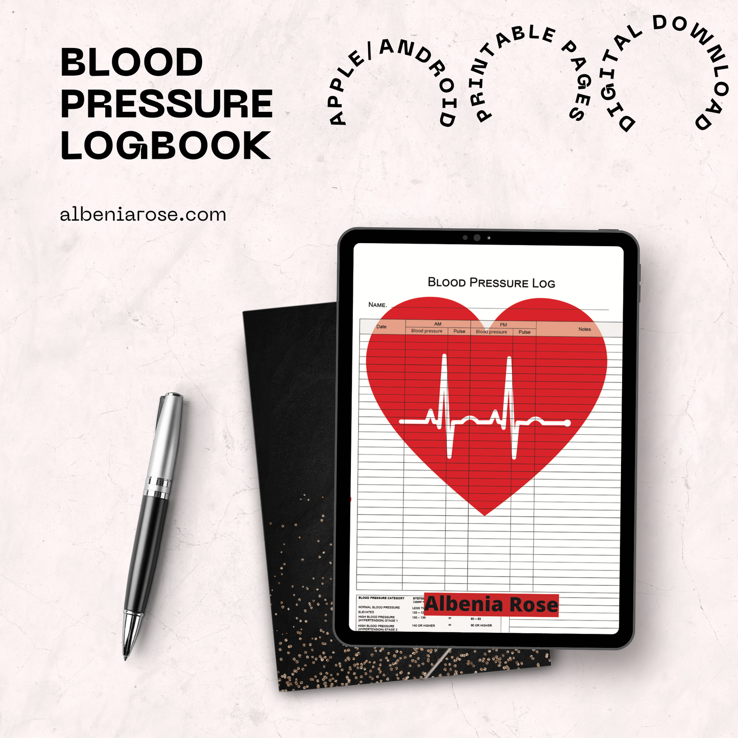 Blood Pressure Daily Log, Systolic Blood Pressure, Diastolic Blood Pressure, High Blood Pressure, Low Blood Pressure