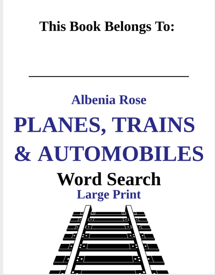 Aviation Word Search, Easy Word Search, Planes, Trains and Automobiles Word Search