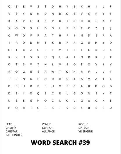 Aviation Word Search, Easy Word Search, Planes, Trains and Automobiles Word Search